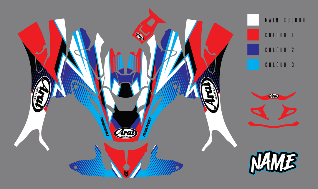 arai helmet graphics kit Regent-X 5 Discovery is a completely redesigned helmet ARAI Helmet Stickers and Decals